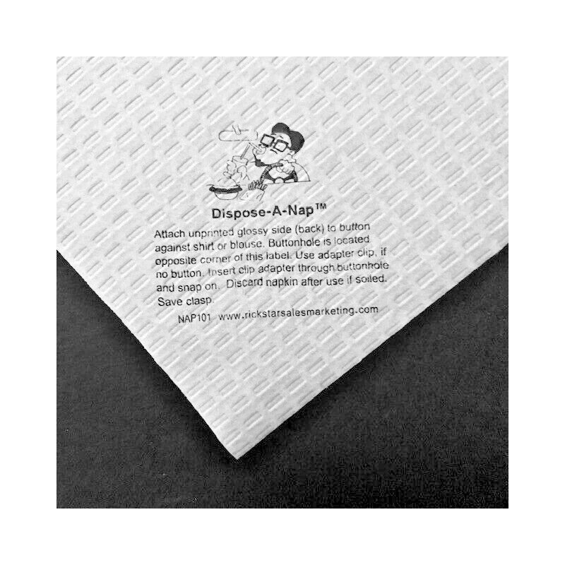 Dispose A Nap Buttonhole Napkin Bib - Commute, Car, Home,
