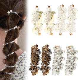 No Damage Soft Elastic Spiral Hair Ties 8 PCS Elegant Tie No Damage Soft Elastic Spiral Hair Ties for Women's Daily Use Party Decoration