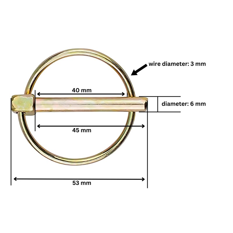 EMSNOVA® Folding Cotter Pins 6 mm x 45 mm Round