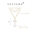 Fettero Women's Necklace 14k Gold Metal Allergy-Friendly Simple Pendant Chain