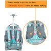 Tilami Kids Rolling Backpack 18 inch Boys and Girls Laptop