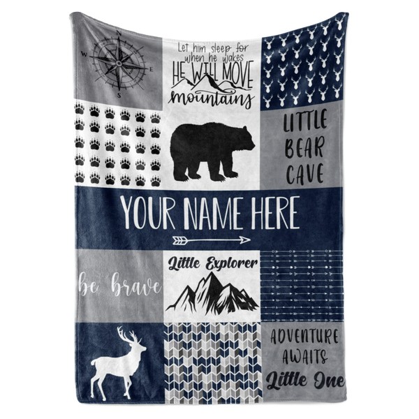 Personalized Baby Blankets for Boys | Customized Baby Blanket with