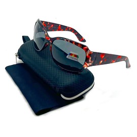 Gafas de sol plegables bifocales de lectura para hombres y mujeres retro bolsillo compacto + mini funda 1.00 1.50 2.00 2.50 3.00 4.00, 1 par, L