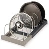 SHUTKMVCW Lid organizers inside cabinet adjustable, Kitchen Pot lid organizer