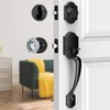 MAXECURITY Black Front Door Handle and Deadbolt Set, Classic Front