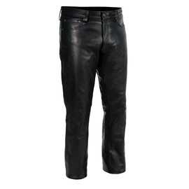 Milwaukee Leather LKM5790 Men's Black Classic 5 Pocket Casual Motorcycle Leather Pants - 38
