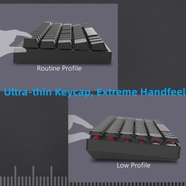 XVX - Teclas de perfil bajo - Teclas negras, teclas de brillo a través, 118 teclas, teclas PBT de doble disparo, teclas de teclado personalizadas Horizon para 60%, 65%, 75%, 80% 100% Cherry Gateron MX Teclado mecánico