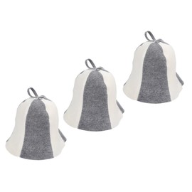 MERRYHAPY 3 pcs felt sauna hat steam room hat viking sauna hat bath house hat sauna wool hat Sauna hair wrap traditional sauna hat wool felt hats felt spa hat take a bath women's Accessories