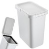 KADAX Waste Bin with Hinged Lid, Rectangular Plastic Waste Bin