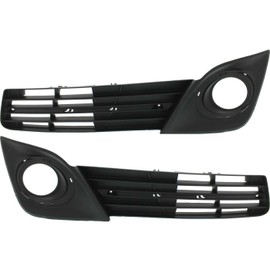 DAT AUTO PARTS Front Right Passenger & Left Driver Side Bumper Fog Light Bezel Cover Grille Set of 2 Replacement for 2012-2014 Toyota Camry Black Textured TO1038149 TO1039149 5212706290 5212806290