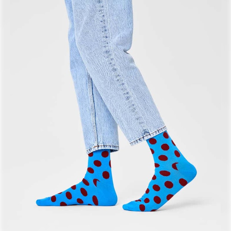 Happy Socks Unisex Large Dot Printed Socks, Colourful, UK 7-12,