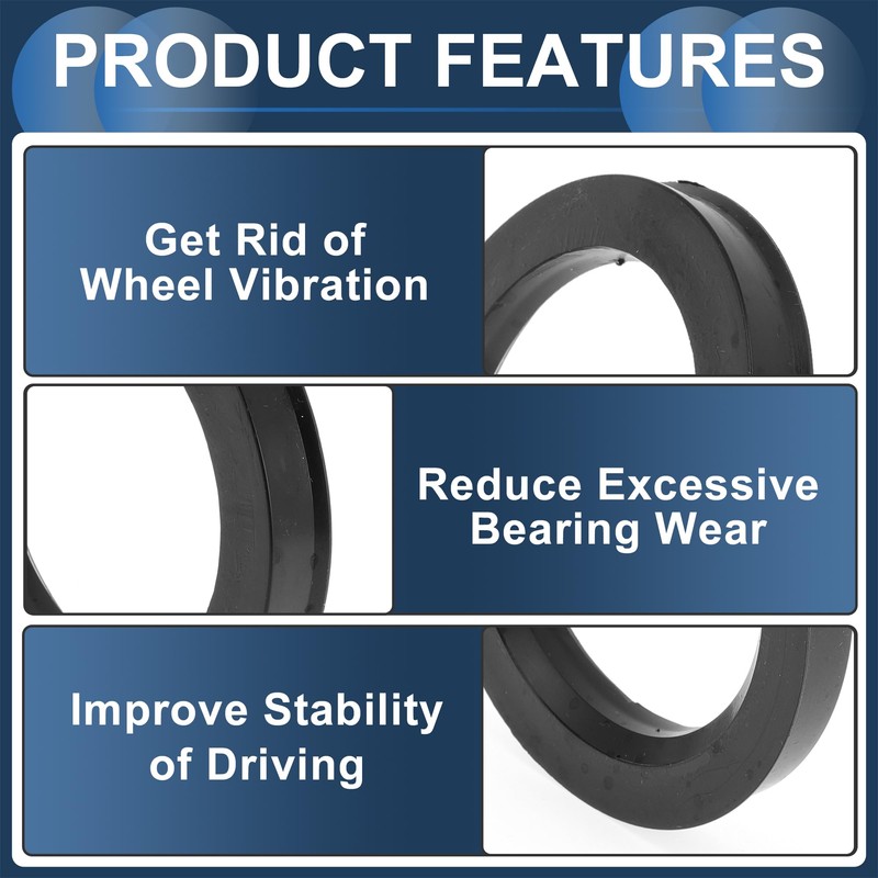 INFINAUTO 78.1mm to 56.1mm Car Wheel Hub Centric Rings Black