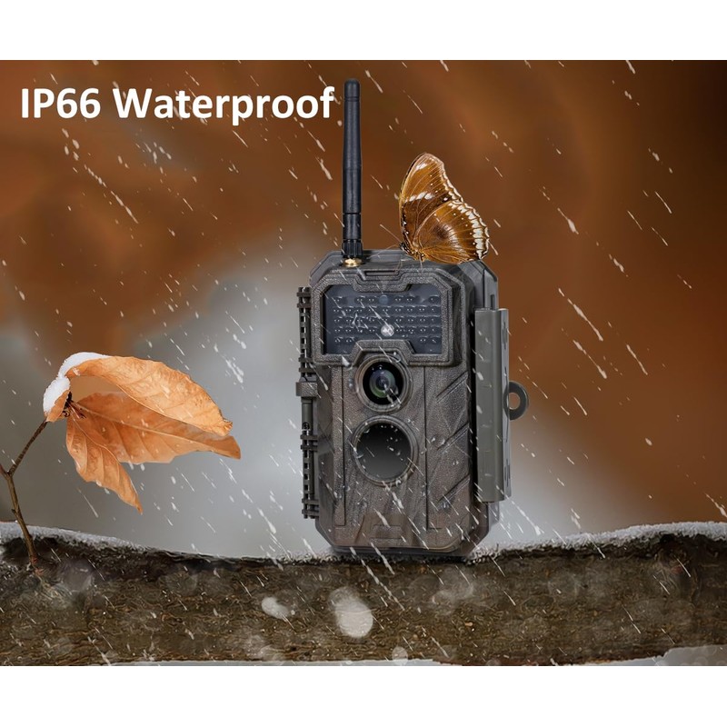 GardePro Trail Camera E7, WiFi Bluetooth, 64MP 1296p Game Camera