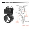 Black Wolf Bicycle Clip Holder / Compatible with Various Lights