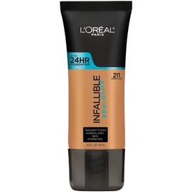 L'Oreal Paris Infallible Pro-Glow Foundation, Creme Cafe, 1 fl; oz.