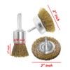Wideskall® 3 Pieces Brass Wheel & Cup Wire Brush Drill