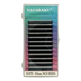 Extensiones de pestañas Nagaraku YY color negro con curvatura de tipo D x unidad