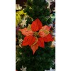 Sweet Home Deco 10'' Silk Poinsettias Artificial Flower Heads Christmas