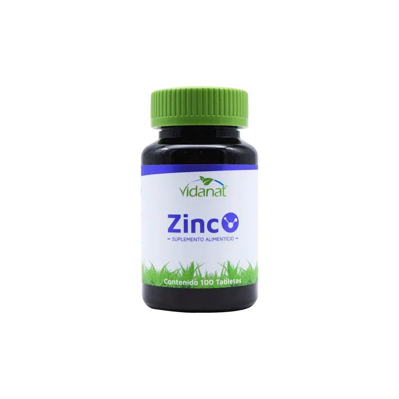Zinc 100 Tabletas Vidanat Sabor Sin sabor