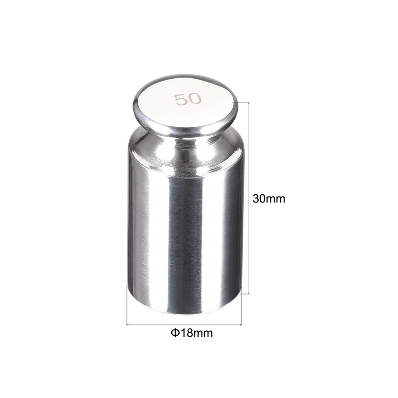 sourcing map Gram Calibration Weighted 50g F1 Precision Stainless Steel