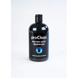 ProClean Water Spot Remover with Pad, remove stubborn spots on glass, Remove water spot on shower Door Glass and window glass, Water-based Biodegradable NO ACID. (16 OZ)