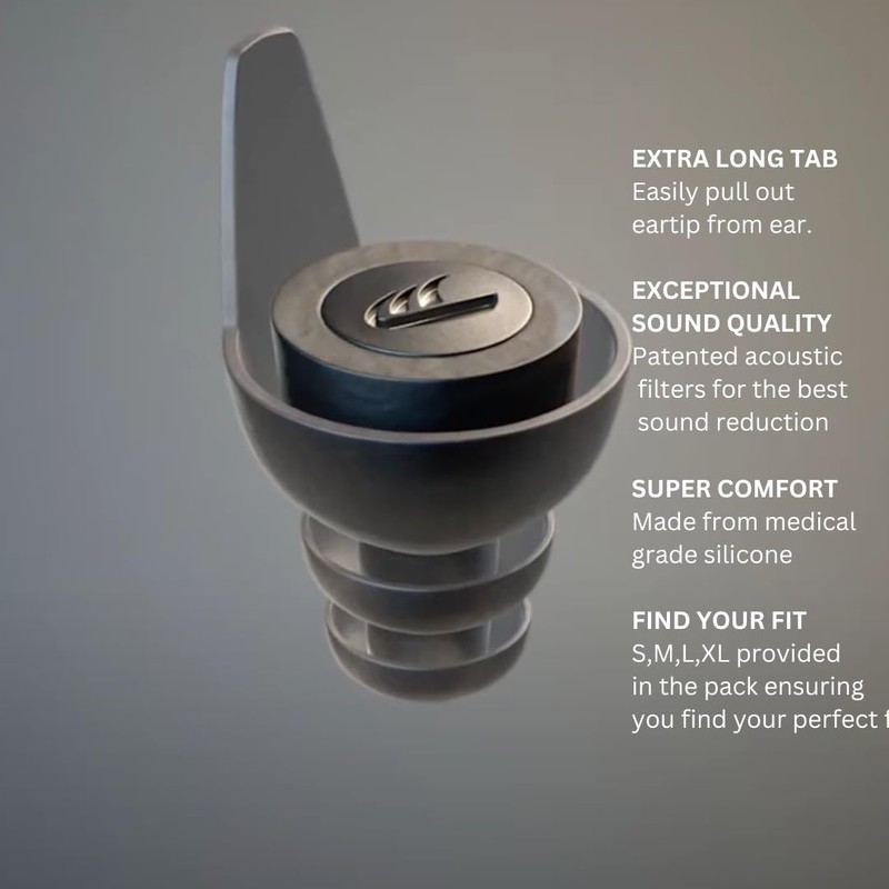 EGGZ Earplugs - noise reduction, ear defenders 24dB noise reduction,