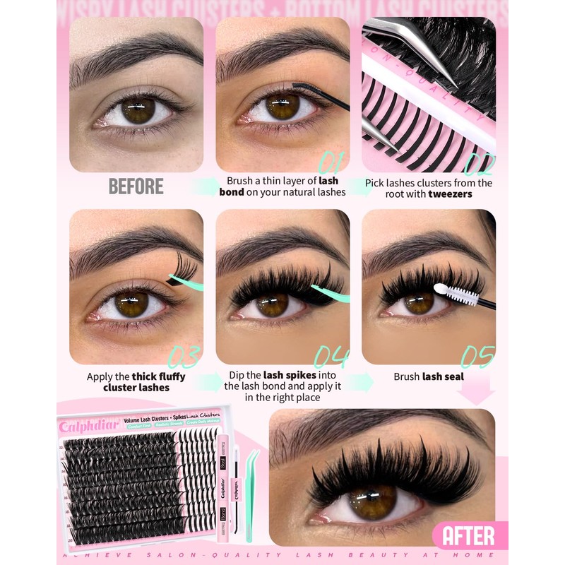 Spikes Eyelash Clusters Volume Lash Clusters Kit DIY Salon-Grade Lash
