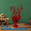 24 Pack Red Metallic Foil Spray Centerpiece Star Table Decoration