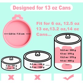 Comtim Dog Food Can Covers Lids for 12.5 oz 13 oz 13.5 oz Cans, Silicone Can Lids for Dog Food, Dog Wet Food Lids Pet Can Toppers Can Covers for Canned Goods,Easy to Clean & No Smell in Refrigerator