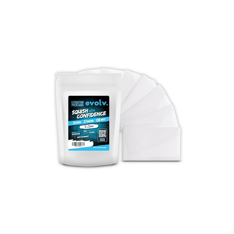 EVOLV Premium Nylon Tea Filter Extraction Press Bags | 2"