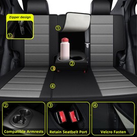 TTX LIGHTING Car Seat Covers Fit for Chevy Equinox 2010-2024 - 5-Seats Full Set Leather Interior Protectors Custom Fit - Waterproof Seat Cushion with Airbag Compatible (Gray)