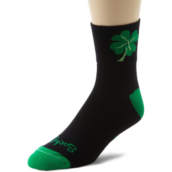 SockGuy, Men's Classic Socks - Small/Medium, Lucky Black