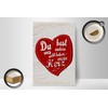 Femer Holzschild Spruch Du hast mein Herz Liebe 20x30cm Geschenk