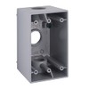 BELL 1-Gang Weatherproof Deep Box, Three 3/4 in. Threaded Outlets,