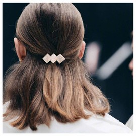 Xduargs Vintage Square Hair Clip Barrettes Metal Square Barrette Head Clips French Square Hair Clip Geometry Hairpin French Headpiece Decorative