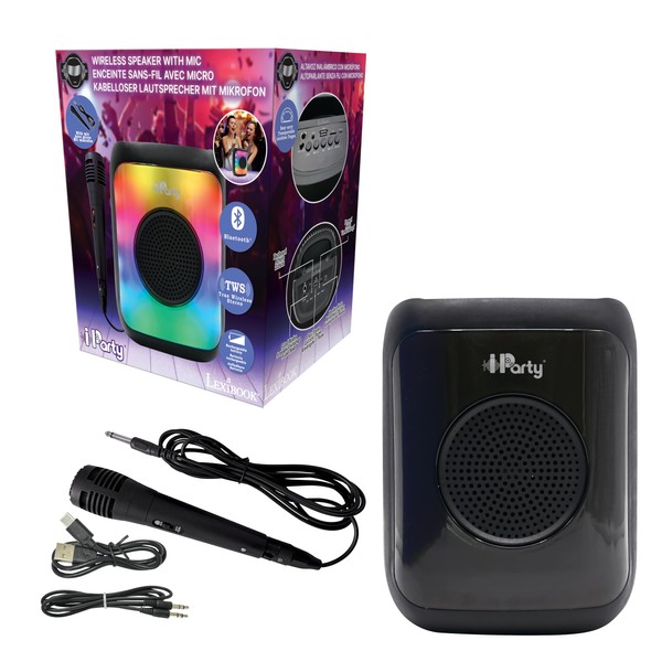LEXiBOOK, iParty®, Portable Bluetooth® Speaker with Microphone, Powerful Sound Volume,