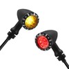 NTHREEAUTO Bullet Rear Turn Signals LED Motorcycle Blinkers Amber Red