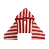Kane Pioneer Hood Scarf Red & Cream Stripe