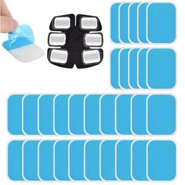 KEMUZ 30 Stück Ems Gel Pad, Gels Pad Für Ems Trainer Bauchtrainer Elektrische Muskelstimulation, Abs Trainer Ersatz Gel Blatt Ersatz Pad, Für Em 59 Heat Gel-Pads Nachkaufset(4 * 6Cm)