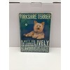 Garden Gate Yorkshire Terrier Metal Wall Sign Art Retro Metallic