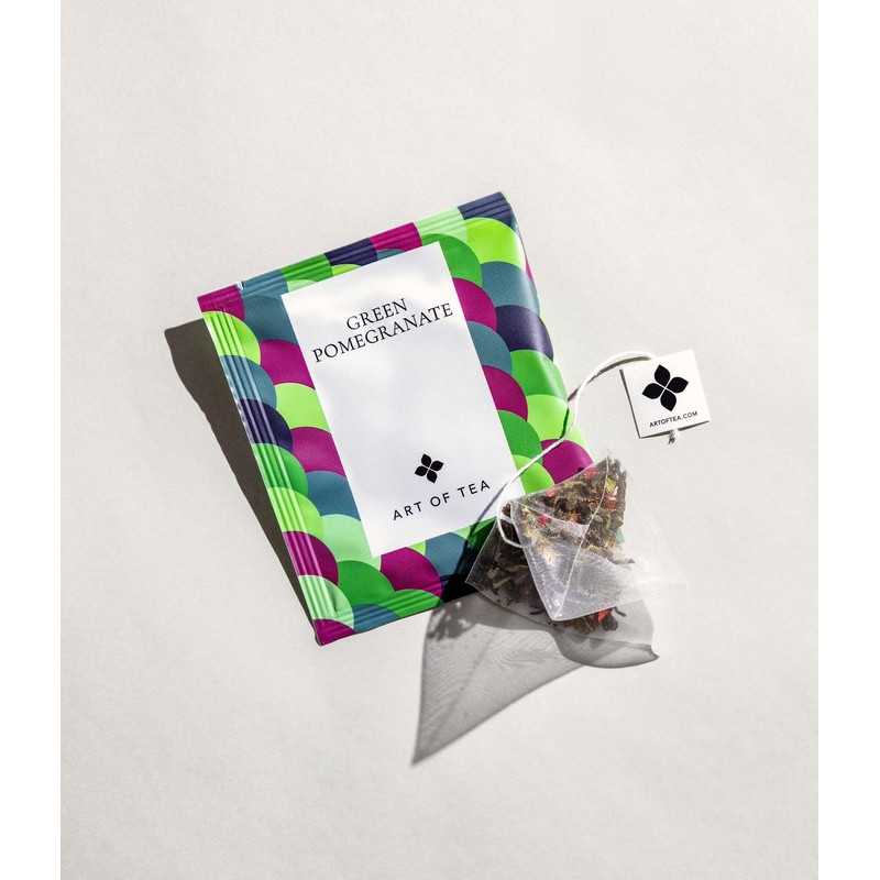 Art of Tea | Organic Green Pomegranate Tea| 50 Eco