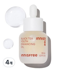 Innisfree New Black Tea Youth Enhancing Oil, 30ml, 4 pieces / 이니스프리 New 블랙티 유스 인핸싱 오일, 30ml, 4개