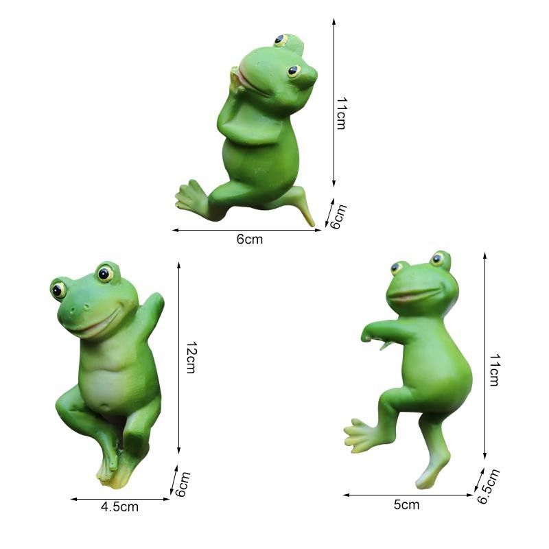 Garden Frog Statue Animal Statue Resin Climbing Frog Sculpture for