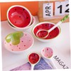 Ciieeo 1 Set Creative Fruit Themed Ceramic Bowl and Spoon