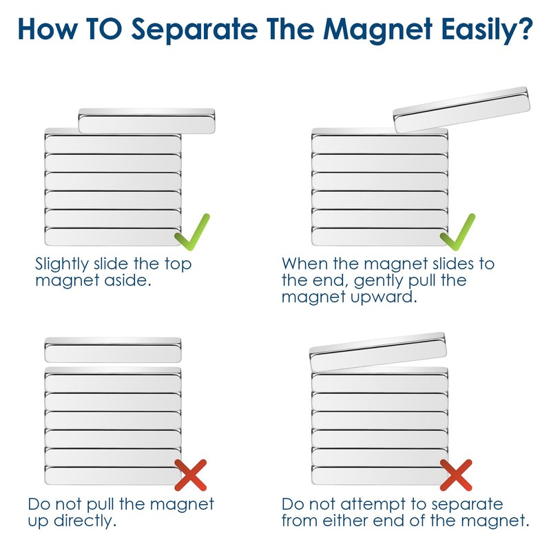 Wukong 20x10x4mm Small Magnets, 12 Pieces of Strong Bar Magnets,