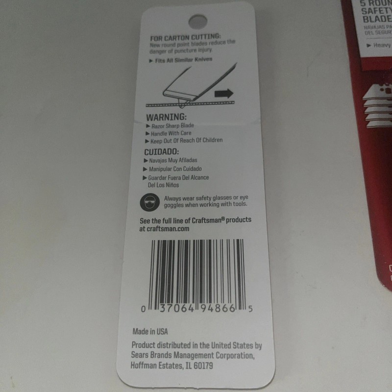 Craftsman 4 Packs Of Craftsman 5 Pk Rolling Point Safety