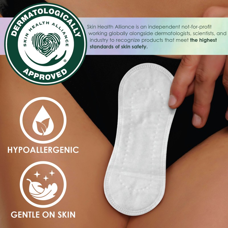 L. Ultra Thin Liners for Women, Regular Coverage, Organic Cotton