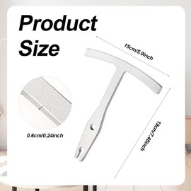 Fence Stretcher Tool, Stainless Chain Link Fence Stretcher Fence Repair Tool Barbed Wire Twisting Fence Tools Chain Shortening Tool Chain Link Torque Tool for Chain Link Fence Ties (Silver)