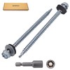 SKIR'CO (Pack of 60) Galvanised Roofing Screws 4.8 x 90mm