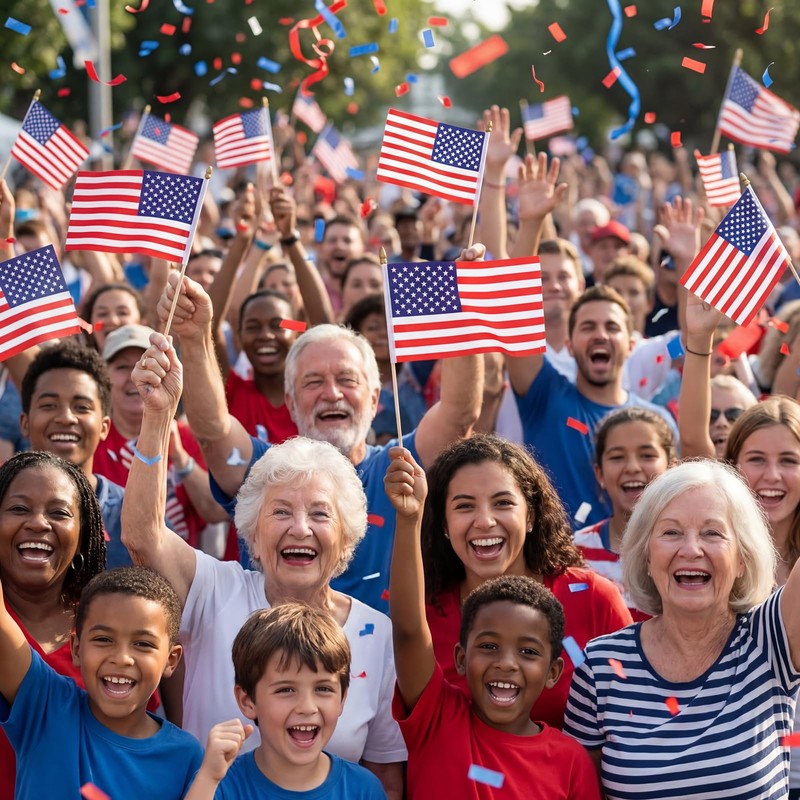 25 Pcs Mini American Flags on Stick 5x8 Inch Kid-Safe